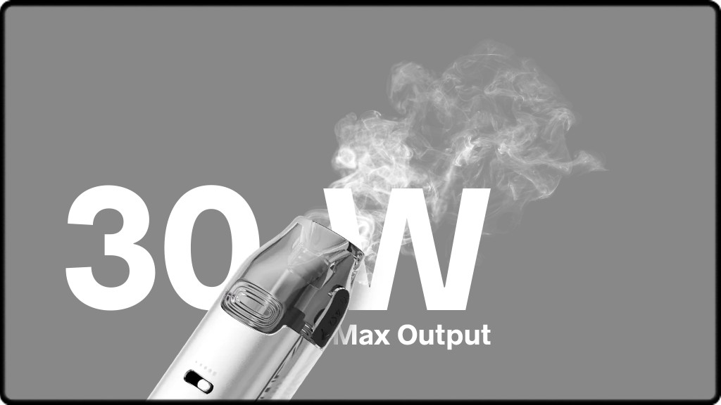 Une puissance max de 30 watts